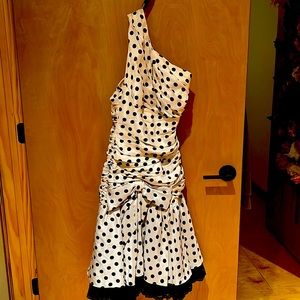 Vintage Polka-Dot Dress With Built-In Petticoat